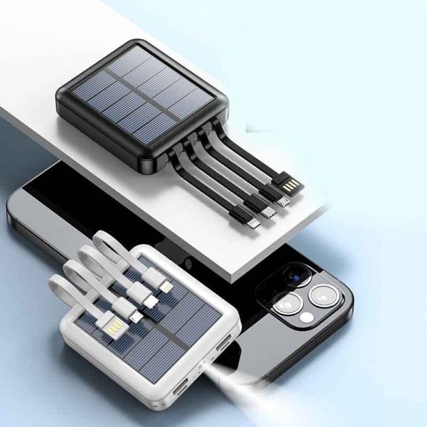 Mini Portable Power Bank With Solar Cable - Image 4