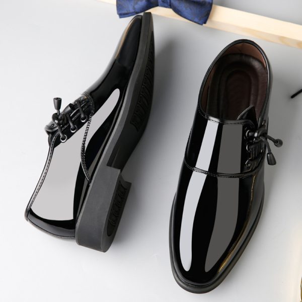 Trending Italian Patent Leather Shoes For Men Business Shoe Lace Up Oxfords Plus Size Male Wedding Party Shoes Men Black Leather - Image 4