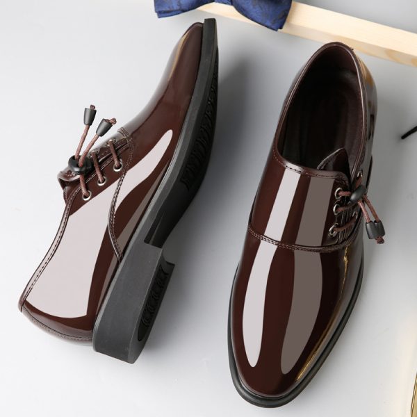 Trending Italian Patent Leather Shoes For Men Business Shoe Lace Up Oxfords Plus Size Male Wedding Party Shoes Men Black Leather - Image 2