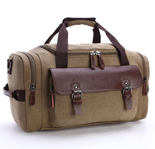 Travel bag student shoulder slung hand bag large capacity travel canvas bag luggage bag - Image 8