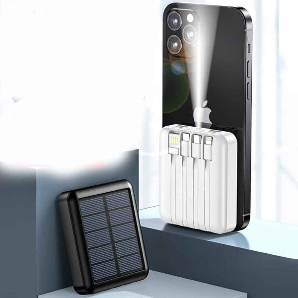 Mini Portable Power Bank With Solar Cable - Image 2