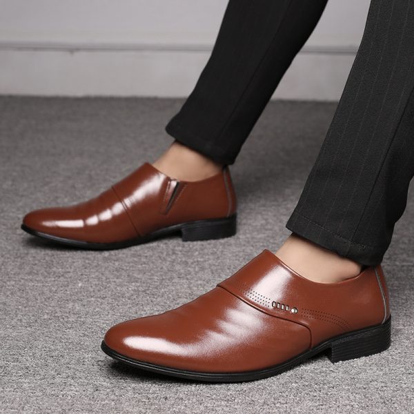 Casual pointed toe shoes men leather shoes men - Image 5