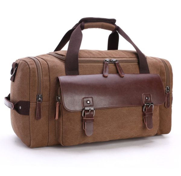 Travel bag student shoulder slung hand bag large capacity travel canvas bag luggage bag - Image 5