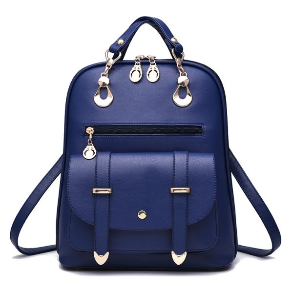 Female bag fashion PU leather dual-use backpack - Image 4