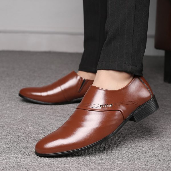 Casual pointed toe shoes men leather shoes men - Image 2