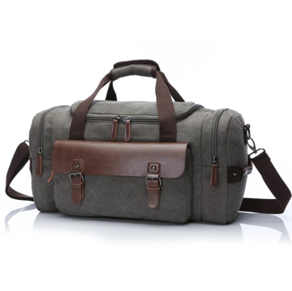 Travel bag student shoulder slung hand bag large capacity travel canvas bag luggage bag - Image 7