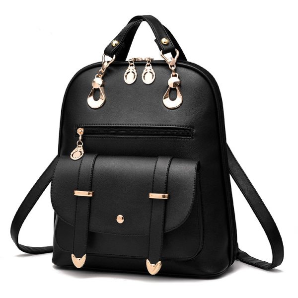 Female bag fashion PU leather dual-use backpack - Image 3