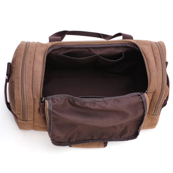 Travel bag student shoulder slung hand bag large capacity travel canvas bag luggage bag - Image 2