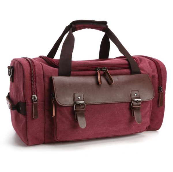 Travel bag student shoulder slung hand bag large capacity travel canvas bag luggage bag - Image 4