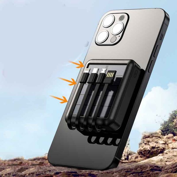 Mini Portable Power Bank With Solar Cable - Image 5