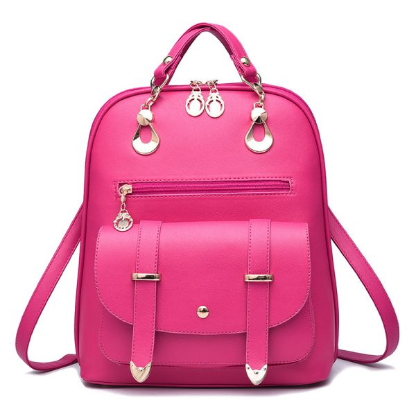 Female bag fashion PU leather dual-use backpack - Image 5