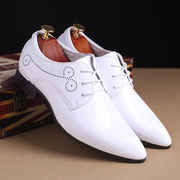 Men Leather Shoes Men Business Casual Dress Shoes Business Casual Leather Shoes Slip-on Black Driving Shoe For Men - Image 7