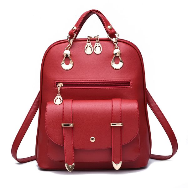 Female bag fashion PU leather dual-use backpack - Image 7